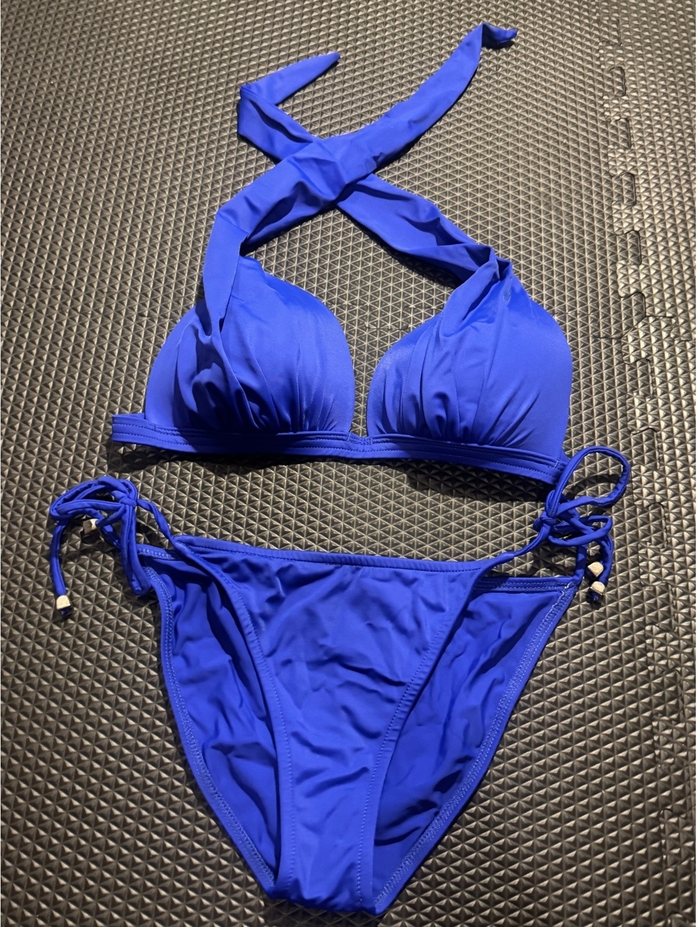 Venus Royal Blue Two-Piece Bikini Set Size 10 Top D Cup